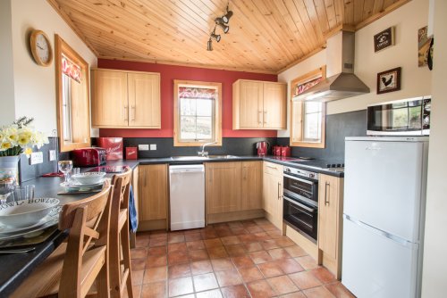 Kitchen at Prairie Cottage, well equipped for a self-catering holiday