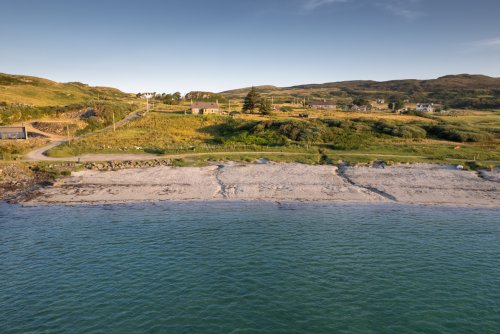 What a setting! Shore Croft's stunning location above Uisken beach