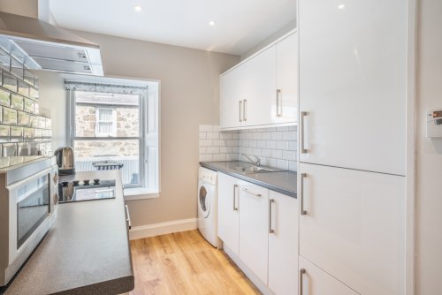 The modern kitchen is clean lined and well-equipped for self-catering