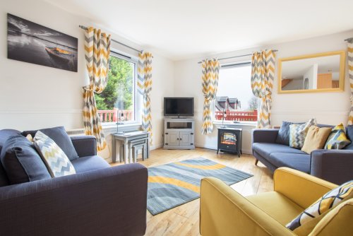 Sitting area in the open plan living room at Struan