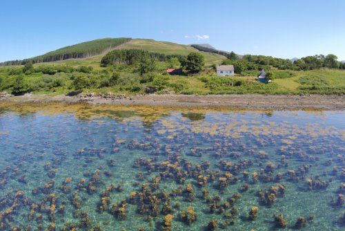 Close the water, being situated by the shore of Loch Scridain