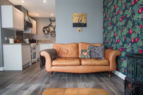 Seating area in the open plan living room