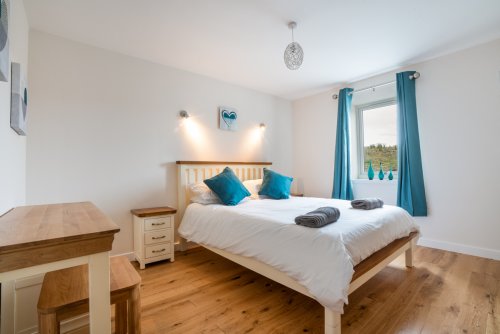 Enjoy peaceful views to the moorland behind the cottage from the double bedroom