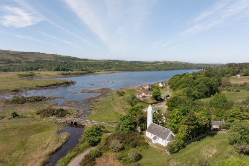 A bird's eye view over Torr a Mhannich and Loch Cuin