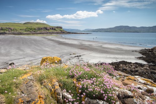 This beautiful beach, Traigh na Cille, is within walking distance.