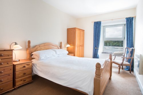 Double bedroom with sea views