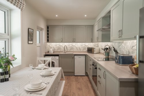 The modern kitchen promises a home-from-home experience
