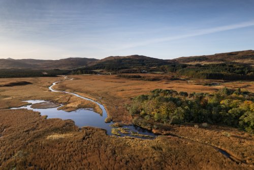 Gorgeous landscapes along the river leading out to the loch