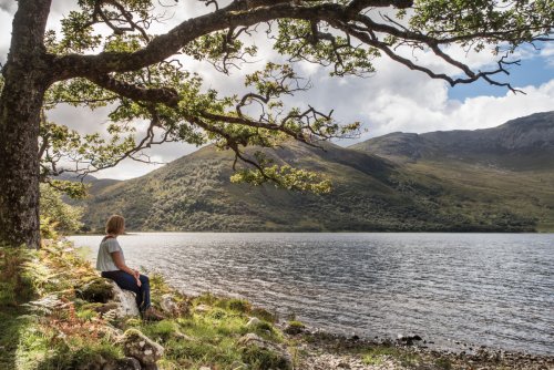 Enjoy a scenic walk along the shore of Loch Ba