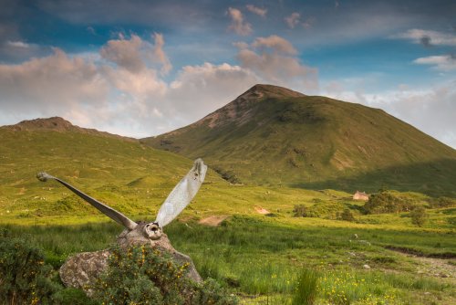 Ben Talaidh seen from Glenforsa and the propeller wreckage