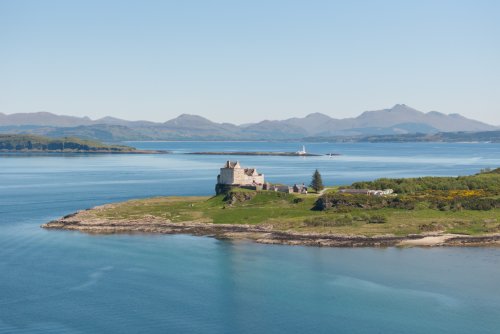 Duart Castle sits on a headland in an idyllic position, often seen from the ferry too