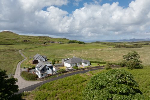Looking over Geat nan Croisean (rght) and Fernbank Cottage (left) next door
