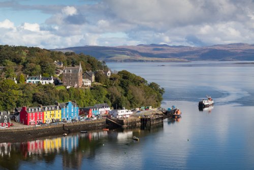 The harbour town of Tobermory is a twenty minute drive from the house