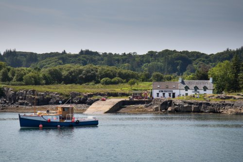 Visit the Boathouse cafe on the Isle of Ulva, just off the west coast