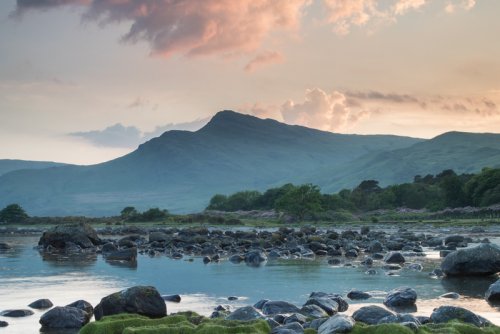 Beinn nan Gobhar across Loch Buie at sunset