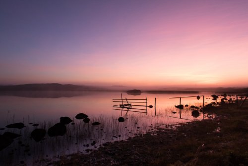 Sunset over nearby Loch Pottie