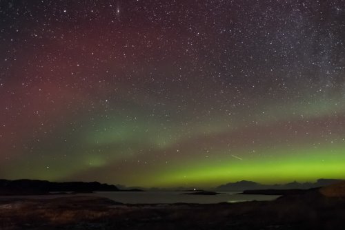 The Aurora over Loch na Lathaich by Bunessan
