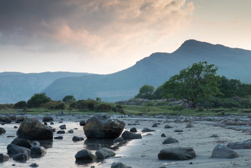 Gazing across the sand to the surrounding dramatic peaks