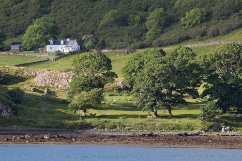 Tigh na Caora and the neighbouring cottage from a distance