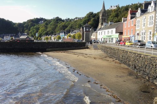 Small beach in in the town on low tide