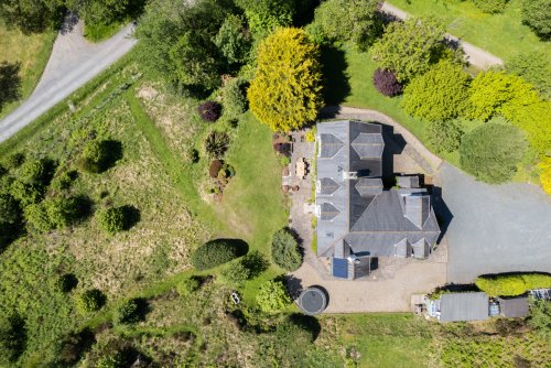 A bird's eye view of Torrbreac, with ample parking and stunning large gardens